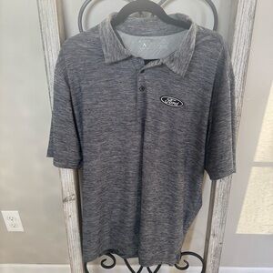 Antigua Oval Ford Logo Gray Short Sleeve Polo Shirt‎ Size Extra Large